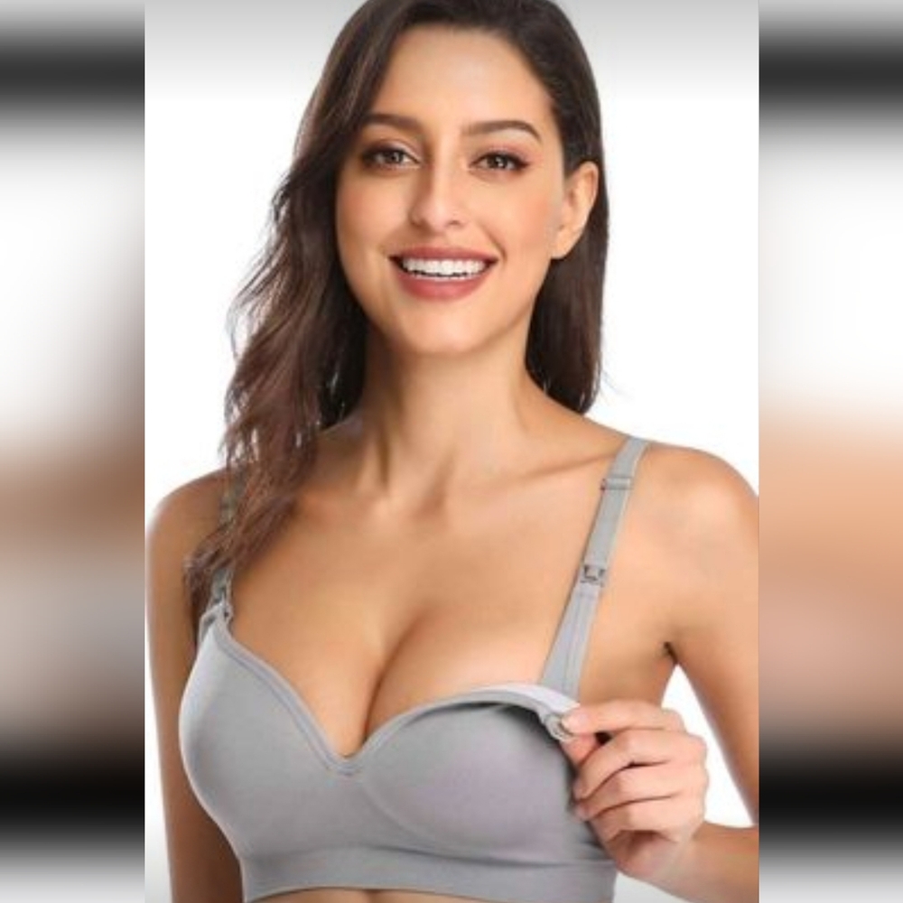 ✨️HOST PICK!✨️NWT🌟Seamless Nursing/Maternity/Breastfeeding Push Up Sleep Bra - Picture 5 of 7